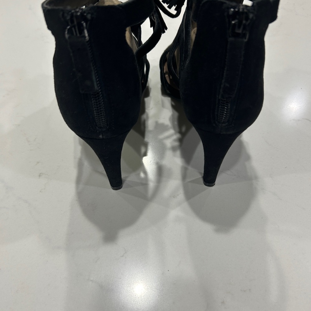 Tahari  Norway Black Suede High Heal Sandals - Picture 5 of 7